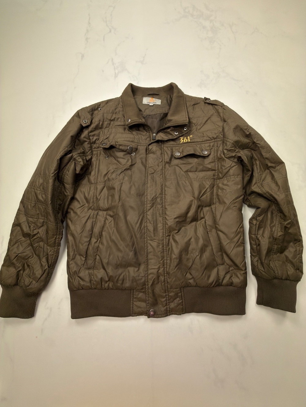 361 Degrees 361 Jacket Brown 2000s Military Inspired - Mens XL